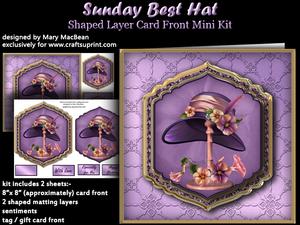 Sunday Best Hat Shaped Layer Card Front Mini Kit