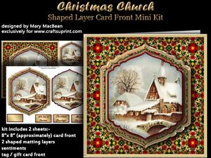 Christmas Church Shaped Layer Card Mini Kit