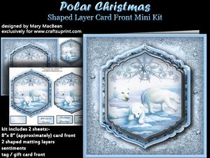 Polar Christmas Shaped Layer Card Front Mini Kit