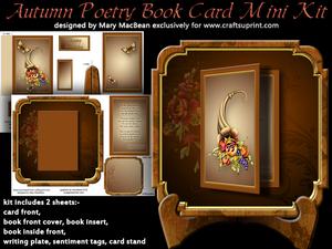 Autumn Poetry Book Card Mini Kit