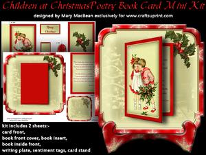 Children at Christmas Poetry Book Card Mini Kit