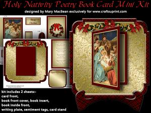 Holy Nativity Poetry Book Card Mini Kit