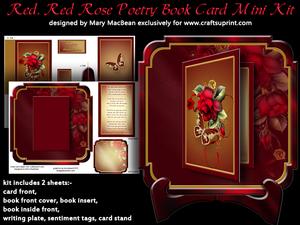 Red, Red Rose Poetry Book Card Mini Kit