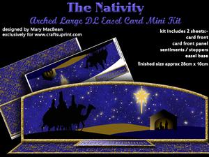 The Nativity Arched Large Dl Easel Card Mini Kit