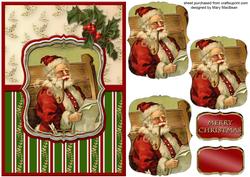 Santa's List Christmas Card Front