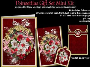 Poinsettias Gift Set Mini Kit