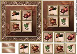 Russet Roses Square Layers Card Front
