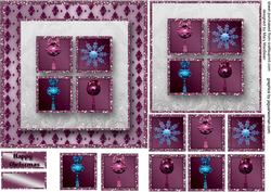 Christmas Baubles Square Layers Card Front