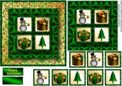 Christmas Gifts Square Layers Card Front