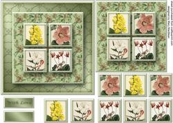 Vintage Wildflowers Square Layers Card Front
