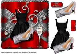 Girls' Night Mock Wrap Card Front