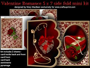 Valentine Romance 5x7 Side Fold Mini Kit