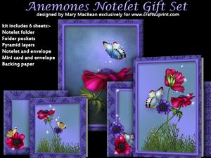 Anemones Notelet Gift Set