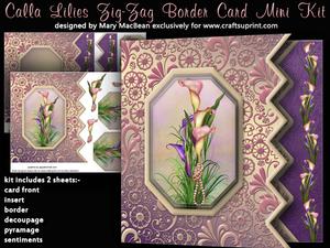 Calla Lilies Zig Zag Border Mini Kit