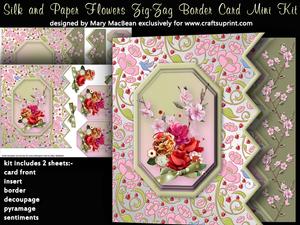 Silk and Paper Flowers Zig Zag Border Mini Kit