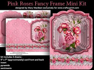 Pink Roses Fancy Frame Mini Kit