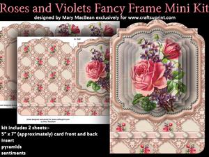 Roses and Violets Fancy Frame Mini Kit