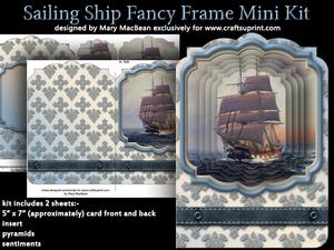 Sailing Ship Fancy Frame Mini Kit