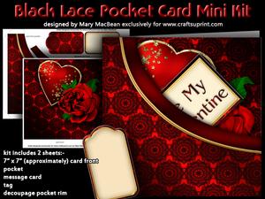 Black Lace Pocket Card Mini Kit