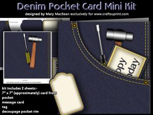Denim Pocket Card Mini Kit