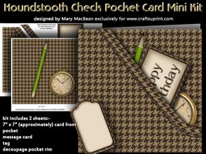 Houndstooth Check Pocket Card Mini Kit