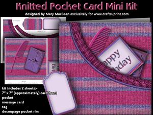 Knitted Pocket Card Mini Kit
