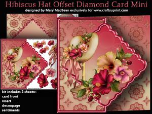 Hibiscus Hat Offset Diamond Card Mini Kit