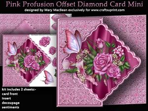 Pink Profusion Offset Diamond Card Mini Kit