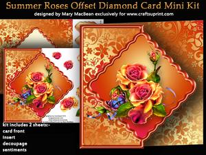 Summer Roses Offset Diamond Card Mini Kit