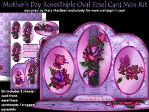 Mother's Day Roses Triple Oval Easel Mini Kit