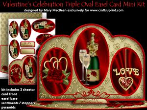 Valentine's Celebration Triple Oval Easel Card Mini Kit