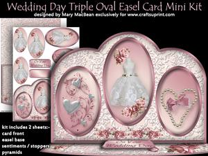 Wedding Day Triple Oval Easel Card Mini Kit