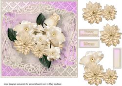Flowers for Mother Decoupage Card Front