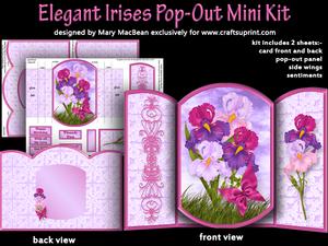 Elegant Irises Pop-out Mini Kit