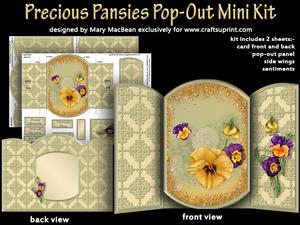 Precious Pansies Pop-out Mini Kit