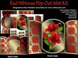 Red Hibiscus Pop-out Mini Kit