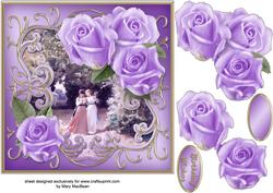 Roses in the Park Decoupage Card Front