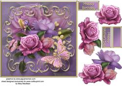 Age of Beauty Roses Decoupage Card