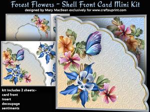 Forest Flowers - Shell Front Card Mini Kit