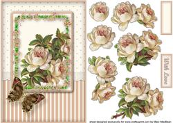 Vintage Roses Decoupage Card Front