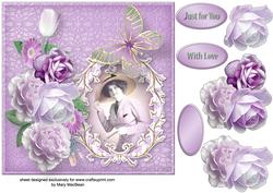 Vintage Lady Decoupage Card