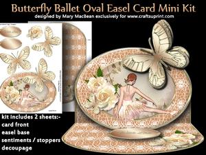 Butterfly Ballet Oval Easel Mini Kit