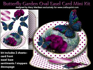 Butterfly Garden Oval Easel Mini Kit