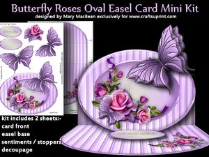 Butterfly Roses Oval Easel Mini Kit