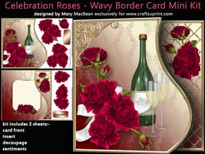 Celebration Roses - Wavy Border Card Mini Kit