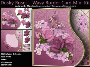 Dusky Roses - Wavy Border Card Mini Kit