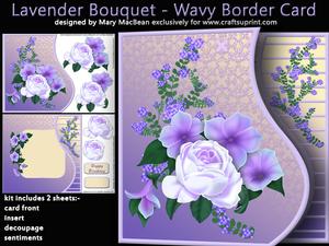 Lavender Bouquet - Wavy Border Card Mini Kit