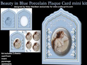 Beauty in Blue Porcelain Plaque Card Mini Kit