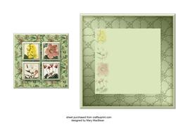 Insert for Vintage Wildflower Square Layers Card