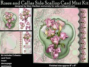 Roses and Callas Side Scallop Card Mini Kit